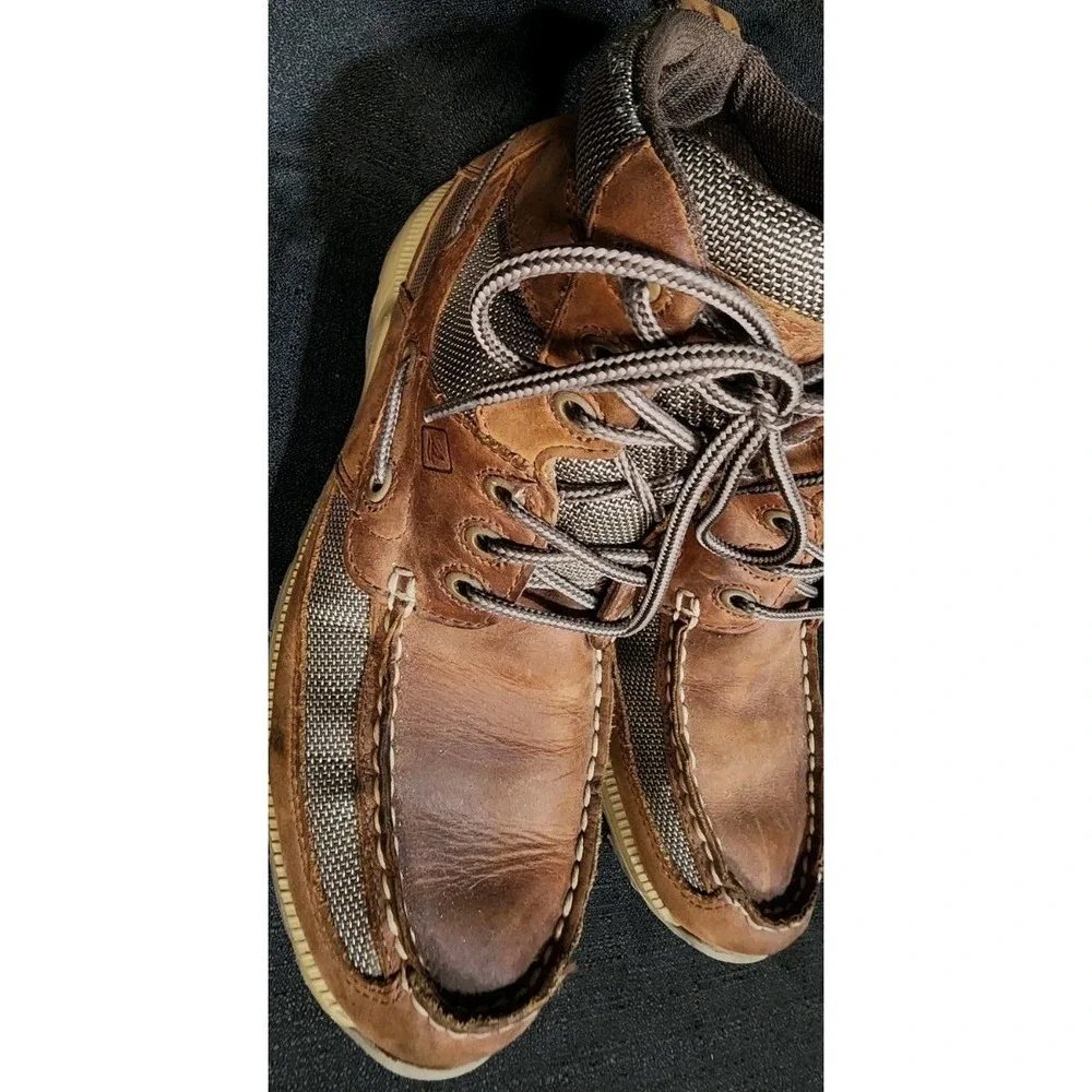 Sperry Waterproof Boat Shoes Men's Size 10M High Top Boots Brown Outdoors‎ EUC